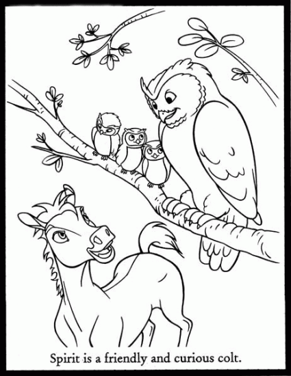 Przyjaciel na Łące - Kolorowanka dla Dzieci z Konikiem Spirit kolorowanka do druku